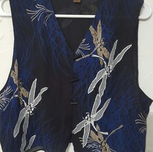 Short, Asian-inspired vest